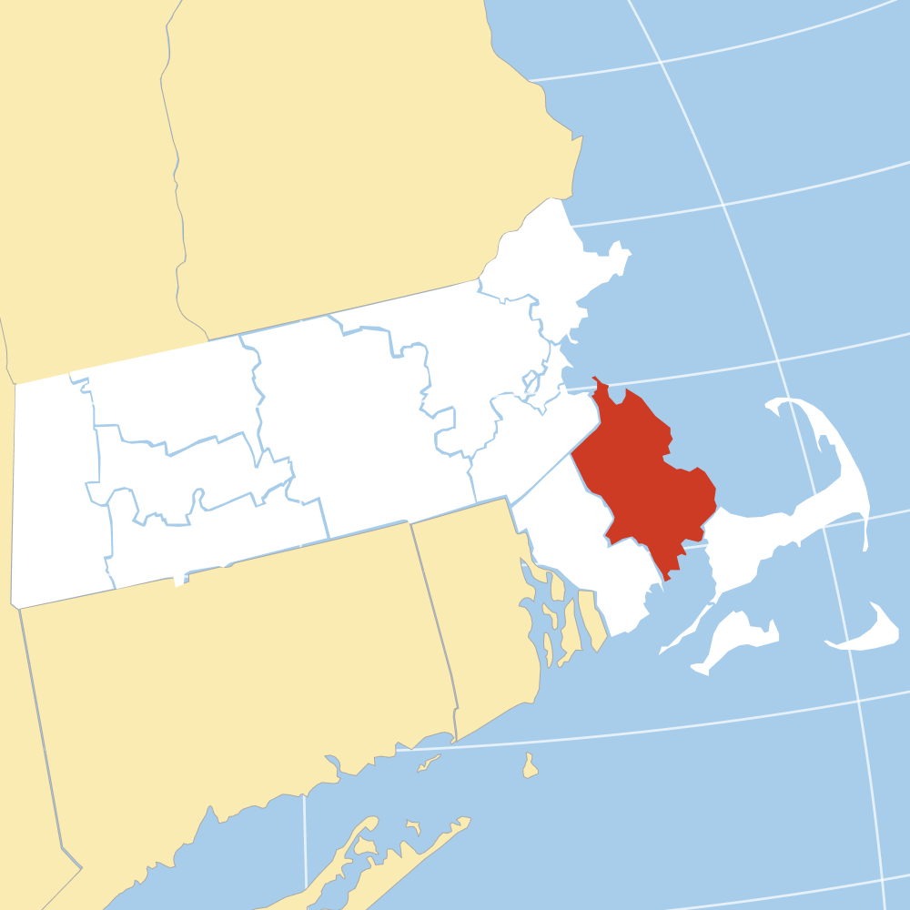 Plymouth County map